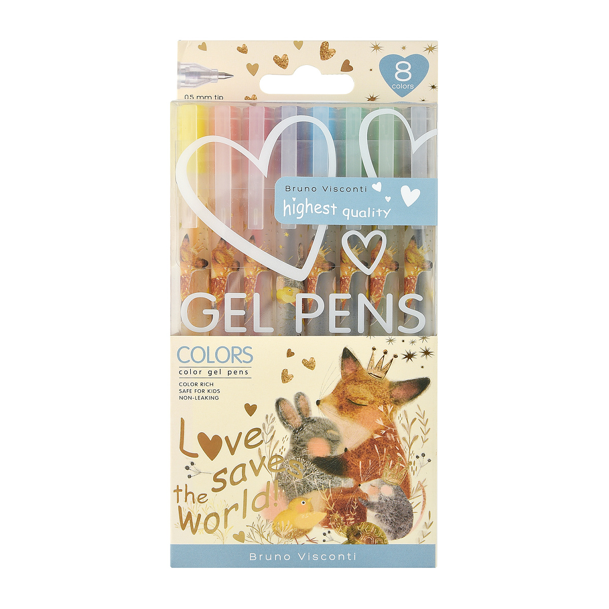 НАБОР ГЕЛЕВЫХ РУЧЕК "COLORS.ЛЮБОВЬ, КАК ОНА ЕСТЬ", 0.5 мм, 8 цветов НАБОР ГЕЛЕВЫХ РУЧЕК "COLORS.ЛЮБОВЬ, КАК ОНА ЕСТЬ", 0.5 мм, 8 цветов