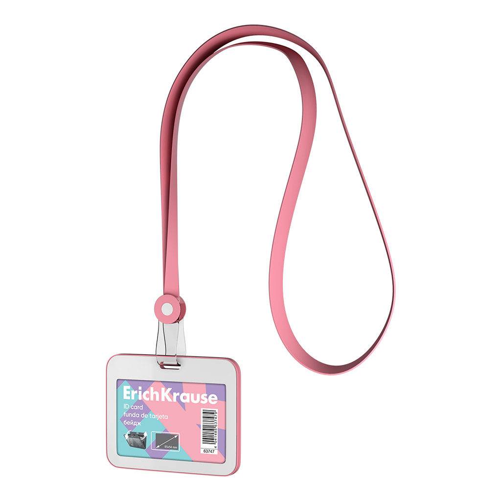 Бейдж горизонтальный в комплекте с силиконовой лентой ErichKrause Pastel, Бейдж горизонтальный в комплекте с силиконовой лентой ErichKrause Pastel,