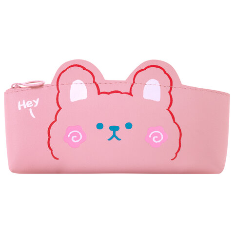 Пенал ЮНЛАНДИЯ ЮНИОР, 1 отделение, искусственная кожа, "Pink bear", Пенал ЮНЛАНДИЯ ЮНИОР, 1 отделение, искусственная кожа, "Pink bear",