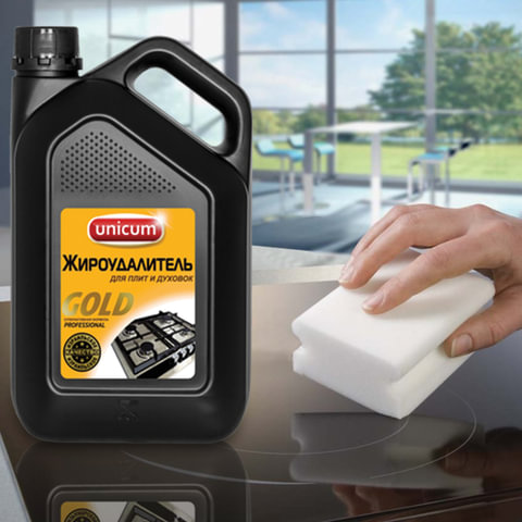 Средство для чистки плит, духовок, грилей от жира/нагара 3 л, UNICUM "Gold