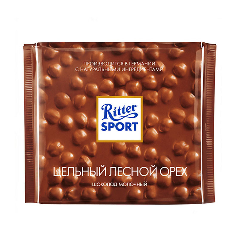 Шоколад Ritter Sport молочный с цельным лесным орехом 100 г Шоколад Ritter Sport молочный с цельным лесным орехом 100 г