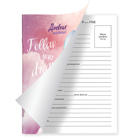 Дневник 1-11 класс 40 л., на скобе, ПИФАГОР, обложка картон, "Ежик",