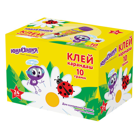 Клей-карандаш ЮНЛАНДИЯ "ЮНЛАНДИК И БОЖЬЯ КОРОВКА", 10 г, улучшенный, Клей-карандаш ЮНЛАНДИЯ "ЮНЛАНДИК И БОЖЬЯ КОРОВКА", 10 г, улучшенный,