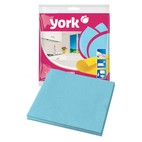 Салфетки ВИСКОЗНЫЕ универсальные, 35х35 см, КОМПЛЕКТ 5 шт., 85 г/м2, YORK, 20020 Салфетки ВИСКОЗНЫЕ универсальные, 35х35 см, КОМПЛЕКТ 5 шт., 85 г/м2, YORK, 20020