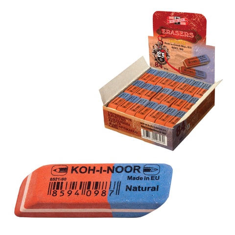 Резинка стирательная KOH-I-NOOR, прямоугольная, скошенные углы, 42х14х8 мм, Резинка стирательная KOH-I-NOOR, прямоугольная, скошенные углы, 42х14х8 мм,