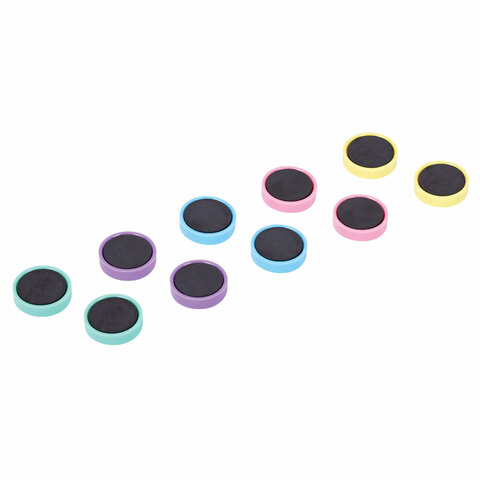 Магниты 30 мм, НАБОР 10 шт., "MACAROONS", BRAUBERG KIDS, блистер,