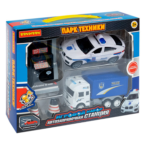 Набор игровой "АВТОЗАПРАВОЧНАЯ СТАНЦИЯ. ПОЛИЦИЯ", подсветка, звук, Набор игровой "АВТОЗАПРАВОЧНАЯ СТАНЦИЯ. ПОЛИЦИЯ", подсветка, звук,