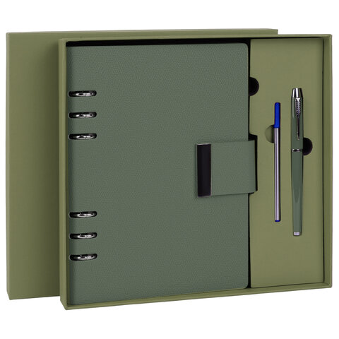 Ежедневник на кольцах в наборе с ручкой А5, 165x229 мм, BRAUBERG Ежедневник на кольцах в наборе с ручкой А5, 165x229 мм, BRAUBERG