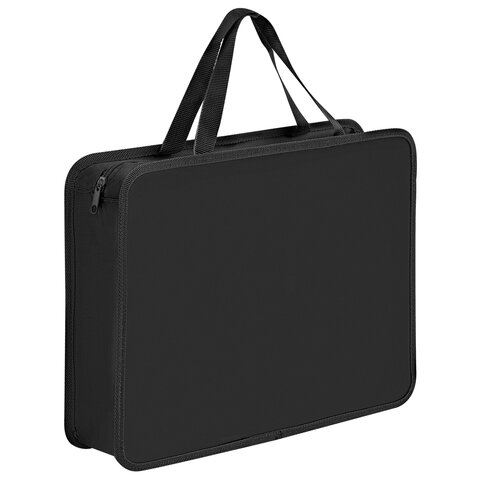 Папка на молнии с ручками ПИФАГОР А4, 1 отделение, пластик, 75 мм, однотонная, Папка на молнии с ручками ПИФАГОР А4, 1 отделение, пластик, 75 мм, однотонная,