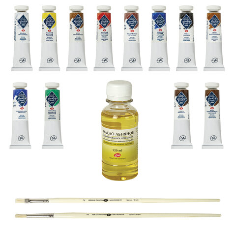 Краски масляные художественные "Мастер класс", 12 цветов по 18 мл + Краски масляные художественные "Мастер класс", 12 цветов по 18 мл +