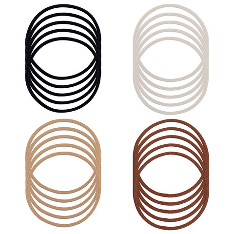 Набор для волос 24 шт.: 2 заколки 5 см, 2 краба 2,5 см, 20 резинок, MONTE VITA