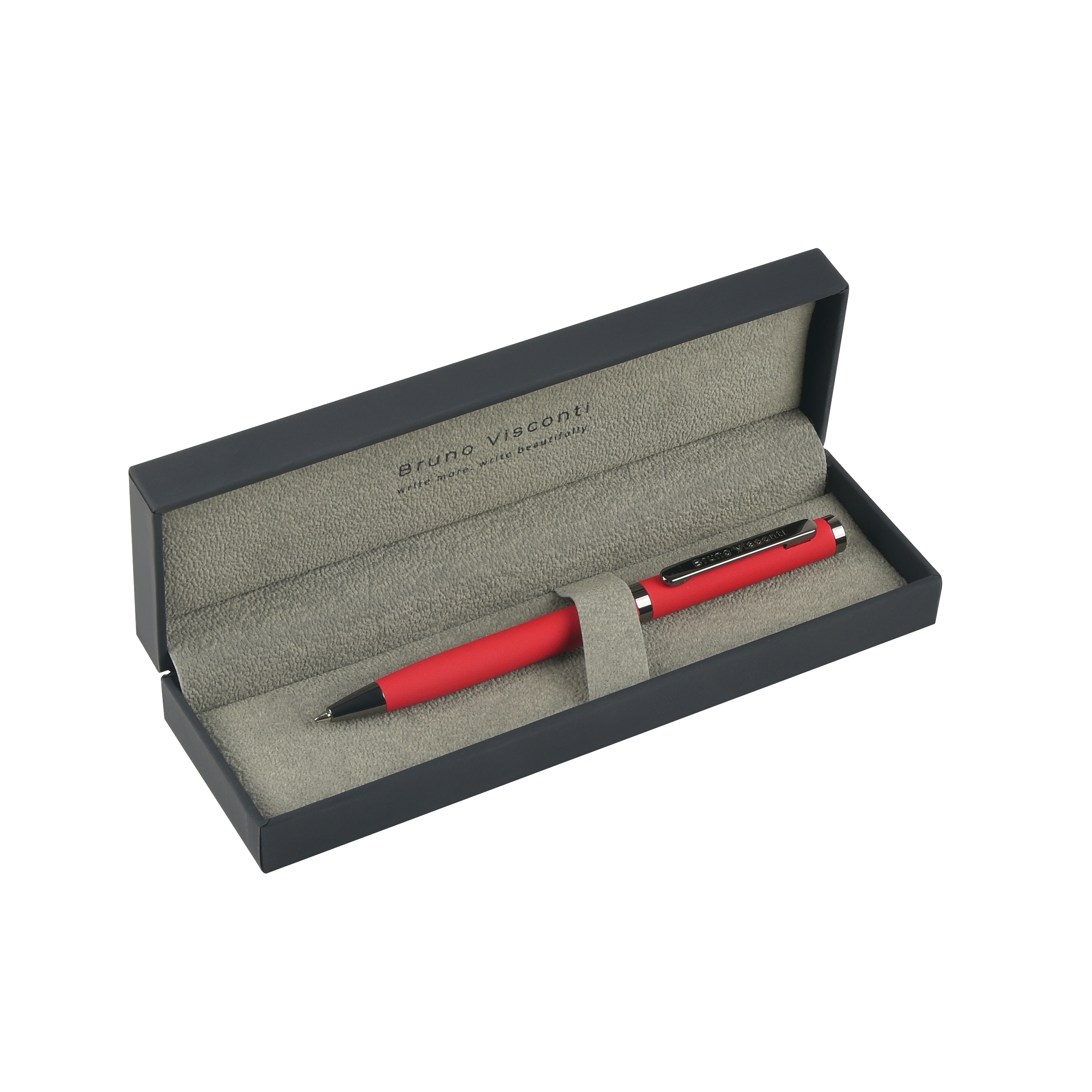 РУЧКА "FIRENZE" В SOFT TOUCH ФУТЛЯРЕ 1.0 ММ, СИНЯЯ (корпус красный, РУЧКА "FIRENZE" В SOFT TOUCH ФУТЛЯРЕ 1.0 ММ, СИНЯЯ (корпус красный,