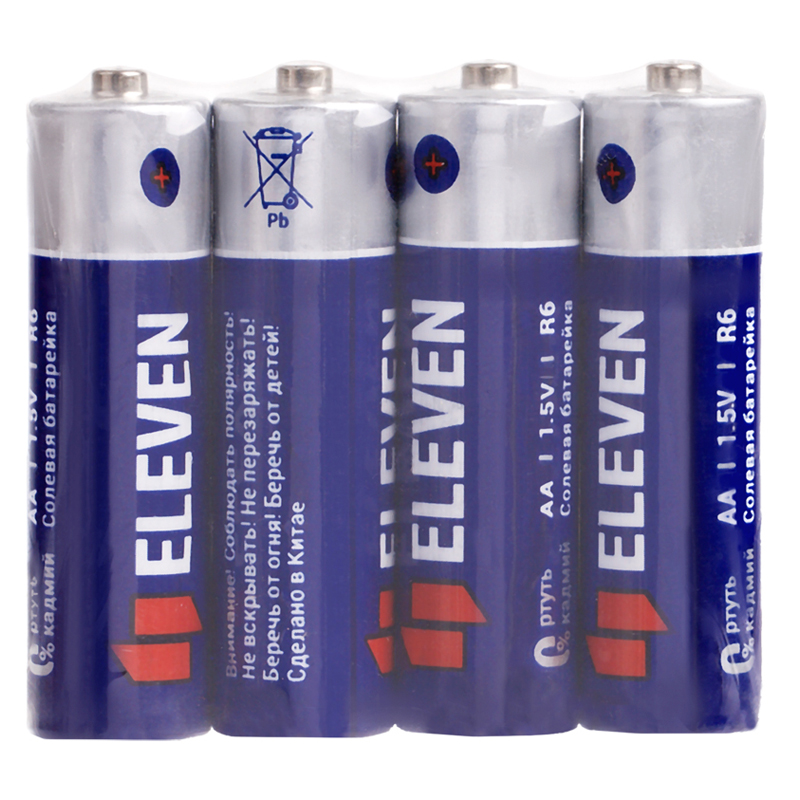 Батарейка Eleven AA (R6) солевая, SB4 Батарейка Eleven AA (R6) солевая, SB4