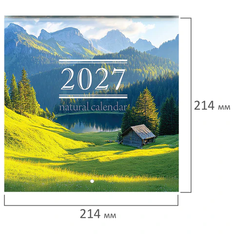Календарь настенный перекидной 2027 г., BRAUBERG, 12 листов, 21,4х42,8 см, МИНИ, Календарь настенный перекидной 2027 г., BRAUBERG, 12 листов, 21,4х42,8 см, МИНИ,