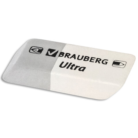 Ластик BRAUBERG "Ultra", 41х14х8 мм, серо-белый, натуральный каучук, Ластик BRAUBERG "Ultra", 41х14х8 мм, серо-белый, натуральный каучук,