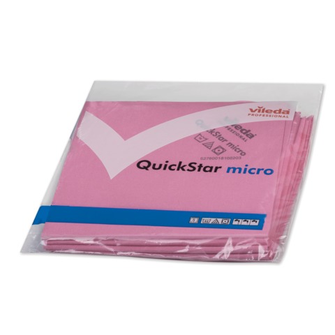 Салфетка микроволоконная VILEDA "МикронКвик", КОМПЛЕКТ 5 шт.,