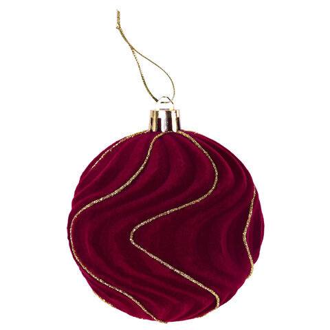 Шары елочные 6 шт., 8 см, "Burgundy Charm", пластик, софт-тач, Шары елочные 6 шт., 8 см, "Burgundy Charm", пластик, софт-тач,