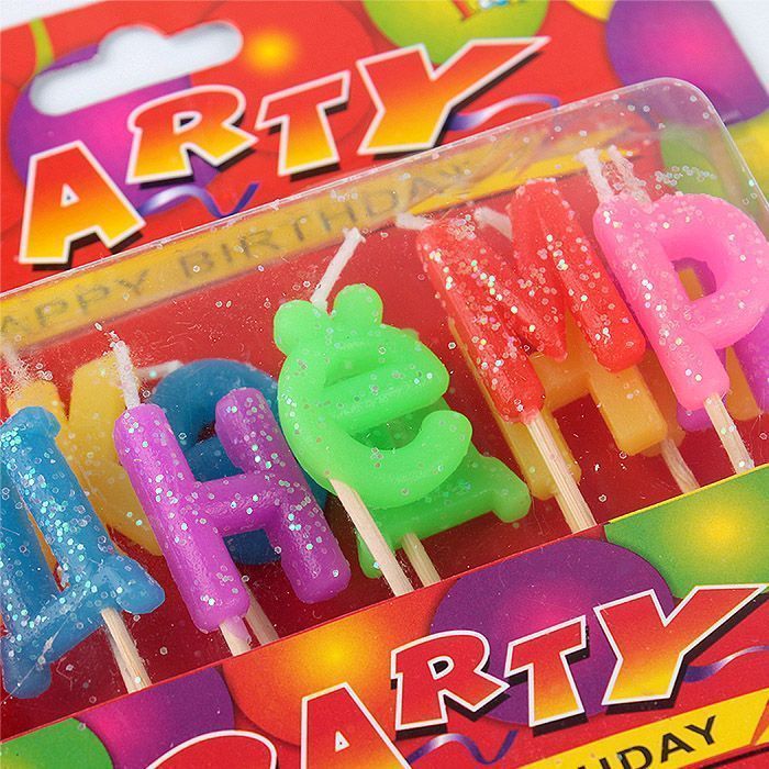 Свечи для торта "С днём рождения" Свечи для торта "С днём рождения"