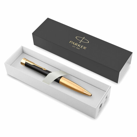 Ручка шариковая PARKER "Urban Twist Black GT", корпус черный,
