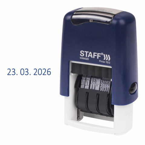 Датер-мини STAFF, месяц цифрами, оттиск 22х4 мм, "Printer 7810 BANK", Датер-мини STAFF, месяц цифрами, оттиск 22х4 мм, "Printer 7810 BANK",