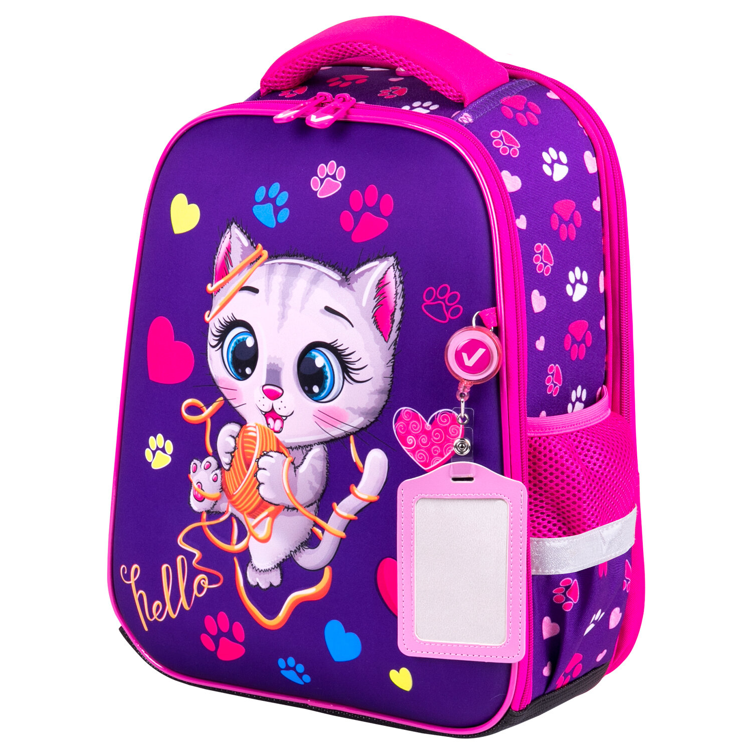 Ранец BRAUBERG FIT, 2 отделения, "Playing kitty", 3D-панель, 38х27х14 Ранец BRAUBERG FIT, 2 отделения, "Playing kitty", 3D-панель, 38х27х14