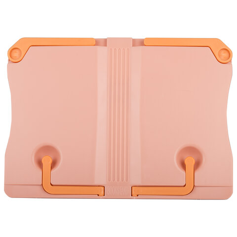 Подставка для книг ЮНЛАНДИЯ, регулируемый наклон, прочный ABC-пластик, розовая, Подставка для книг ЮНЛАНДИЯ, регулируемый наклон, прочный ABC-пластик, розовая,