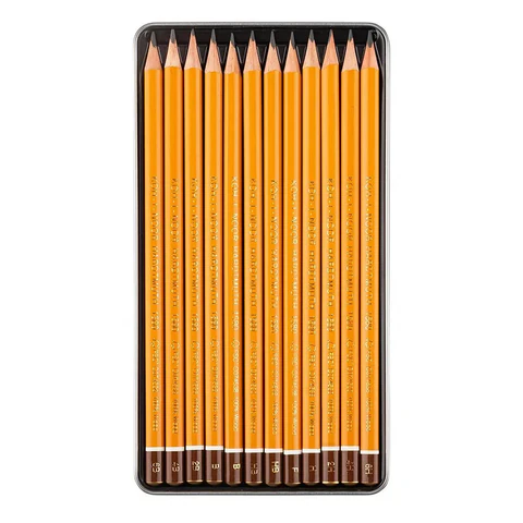 Карандаши чернографитные KOH-I-NOOR, НАБОР 12 шт., "Art" 6B-6H, без Карандаши чернографитные KOH-I-NOOR, НАБОР 12 шт., "Art" 6B-6H, без