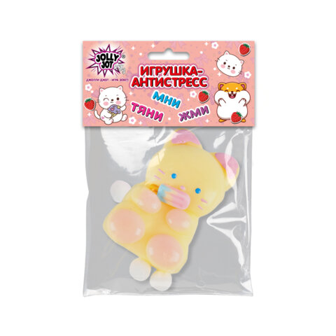 Игрушка-антистресс "КОШЕЧКА", 9х6 см, ассорти 2 вида, дисплей, JOLLY