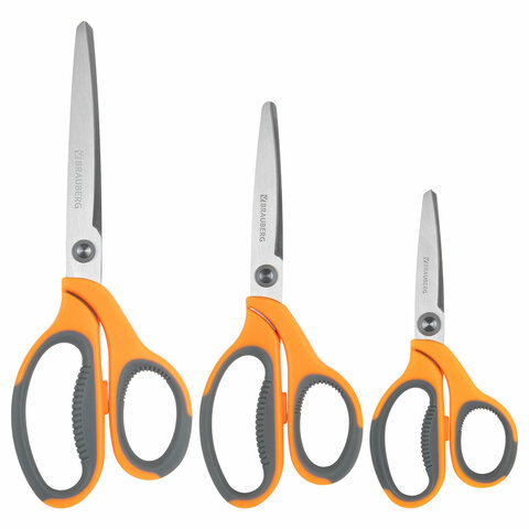 Ножницы BRAUBERG "PROFESSIONAL" 3 шт. (135, 180, 210 мм),