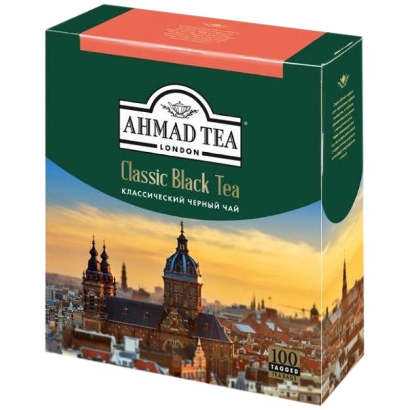 Чай Ahmad Tea "Классический", черный, 100 пакетиков по 2г 1665-08 Чай Ahmad Tea "Классический", черный, 100 пакетиков по 2г 1665-08