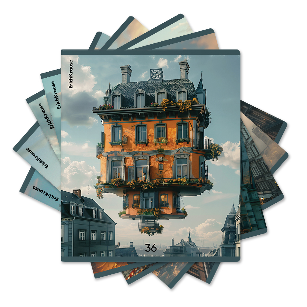 Тетрадь общая ученическая ErichKrause Flying House, 36 листов, клетка. MIX-PACK Тетрадь общая ученическая ErichKrause Flying House, 36 листов, клетка. MIX-PACK