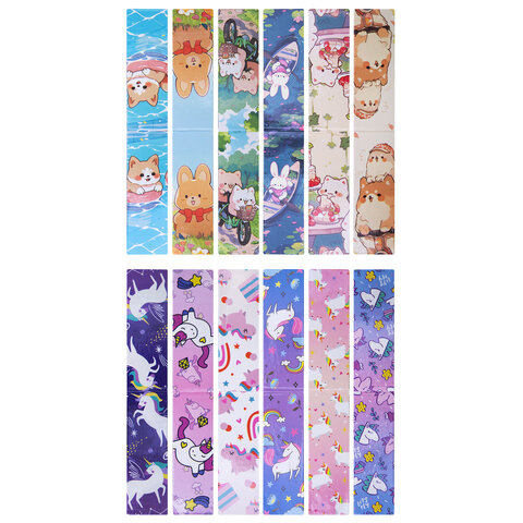 Закладки для книг МАГНИТНЫЕ, "GIRLS", комплект 12 штук, 60x20 мм, Закладки для книг МАГНИТНЫЕ, "GIRLS", комплект 12 штук, 60x20 мм,