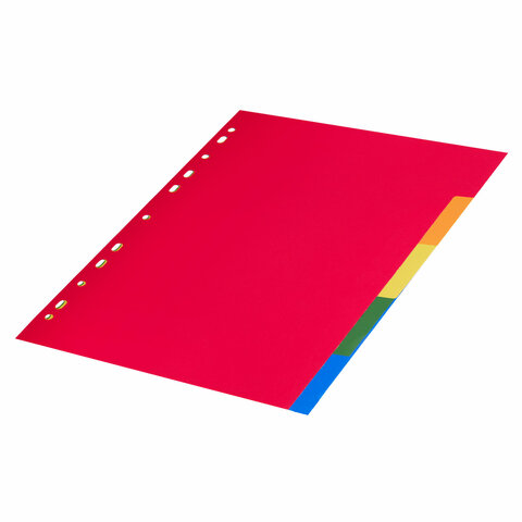 Разделитель пластиковый BRAUBERG для папок А4, 5 цветов, с оглавлением, цветной, Разделитель пластиковый BRAUBERG для папок А4, 5 цветов, с оглавлением, цветной,