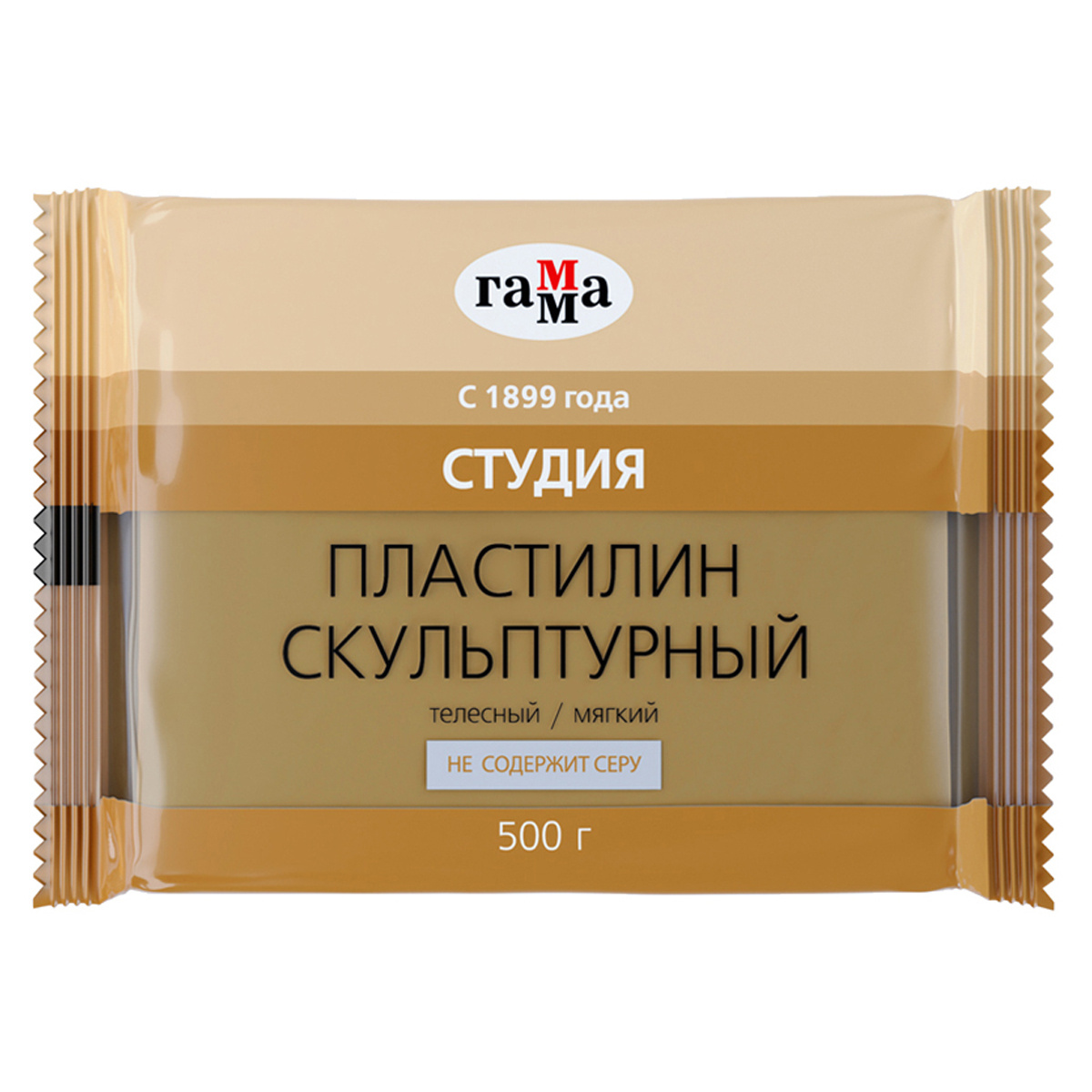 Пластилин скульптурный Гамма "Лицей", телесный, мягкий, 500г Пластилин скульптурный Гамма "Лицей", телесный, мягкий, 500г
