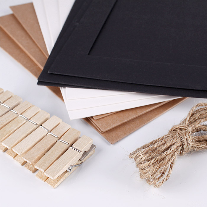 Растяжка с фоторамками 8*10,5 см (10 бум.рамок + 10 прищепок + шпагат) набор