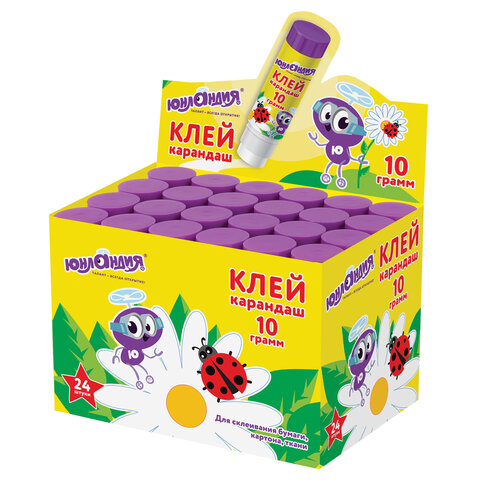 Клей-карандаш ЮНЛАНДИЯ "ЮНЛАНДИК И БОЖЬЯ КОРОВКА", 10 г, улучшенный, Клей-карандаш ЮНЛАНДИЯ "ЮНЛАНДИК И БОЖЬЯ КОРОВКА", 10 г, улучшенный,
