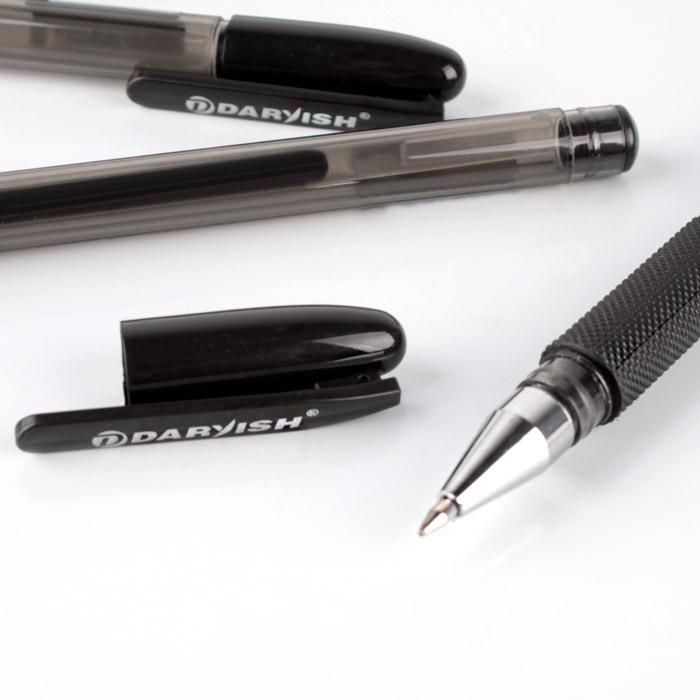 Ручка гелевая черная "Darvish" корпус прозрачный матовый с резиновым Ручка гелевая черная "Darvish" корпус прозрачный матовый с резиновым