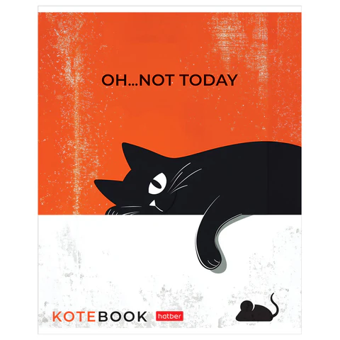 Тетрадь обложка пластик, А5, 48 л., скоба, линия, HATBER, "Котэ" (микс Тетрадь обложка пластик, А5, 48 л., скоба, линия, HATBER, "Котэ" (микс