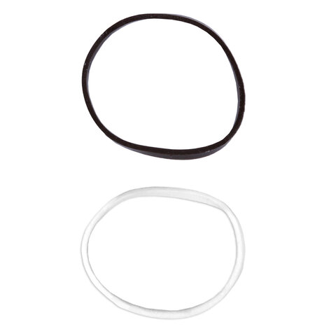 Резинки для волос НАБОР 250 шт., силиконовые, большие, чёрный, прозрачный, MONTE