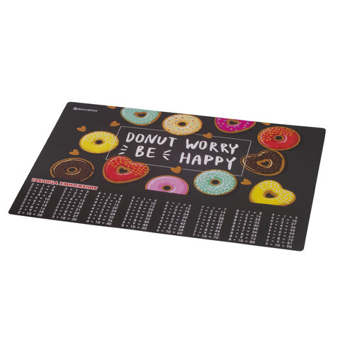 Настольное покрытие BRAUBERG, А3+, пластик, 46x33 см, "Donut", 270399 Настольное покрытие BRAUBERG, А3+, пластик, 46x33 см, "Donut", 270399