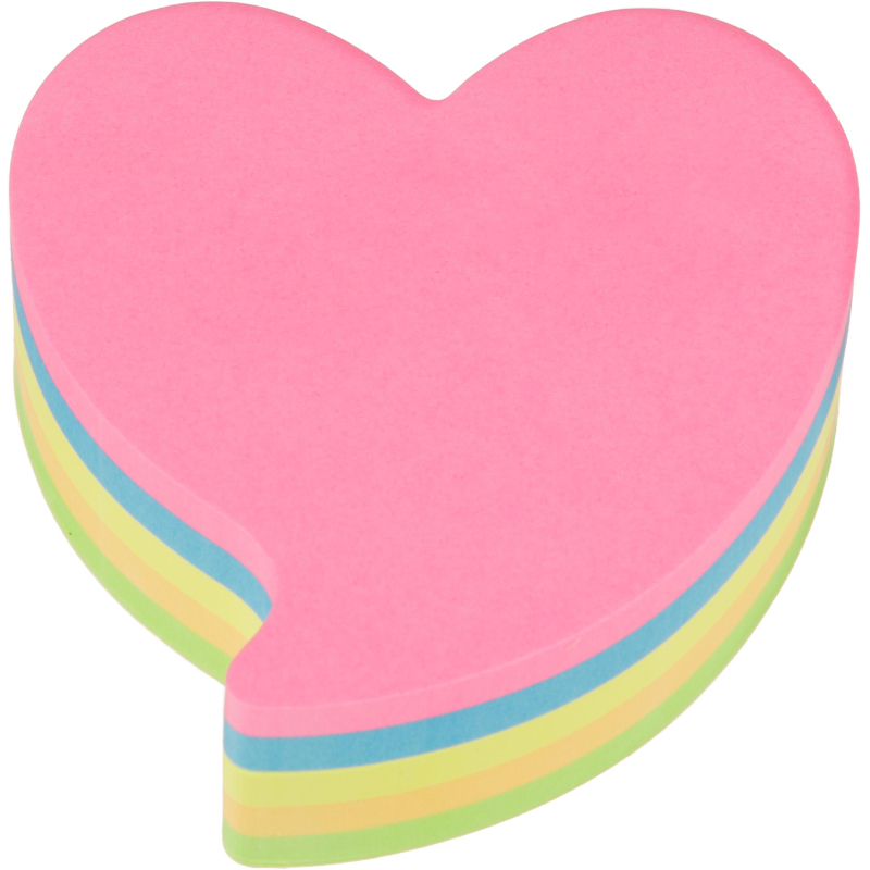 Стикеры фигурные Kores FANTASY HEART 70x70мм, 5 смешан. неон. цв. по 250л 48705 Стикеры фигурные Kores FANTASY HEART 70x70мм, 5 смешан. неон. цв. по 250л 48705