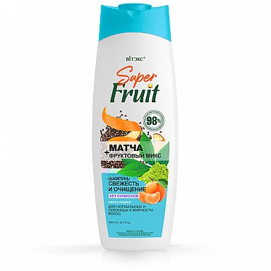 ВИТЭКС Super FRUIT МАТЧА+фруктовый микс ШАМПУНЬ для волос СВЕЖЕСТЬ и ОЧИЩЕНИЕ ВИТЭКС Super FRUIT МАТЧА+фруктовый микс ШАМПУНЬ для волос СВЕЖЕСТЬ и ОЧИЩЕНИЕ
