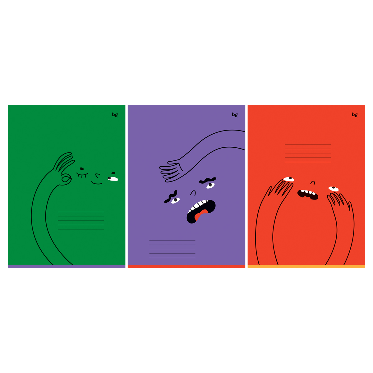 Тетрадь 96л., А4, клетка BG "Monocolor. Emotions" Тетрадь 96л., А4, клетка BG "Monocolor. Emotions"
