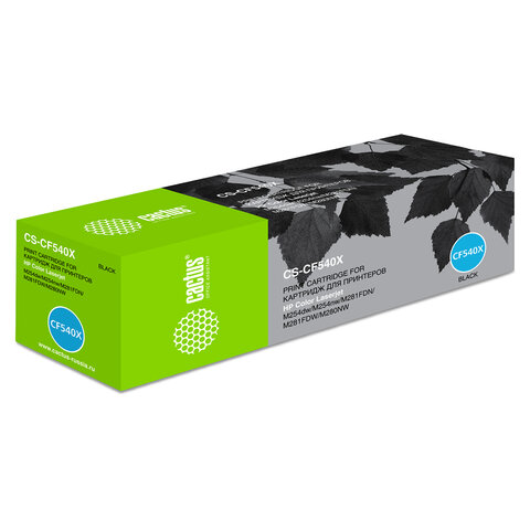 Картридж лазерный CACTUS (CS-CF540X) для HP LaserJet Pro M254/M280/M281, черный, Картридж лазерный CACTUS (CS-CF540X) для HP LaserJet Pro M254/M280/M281, черный,