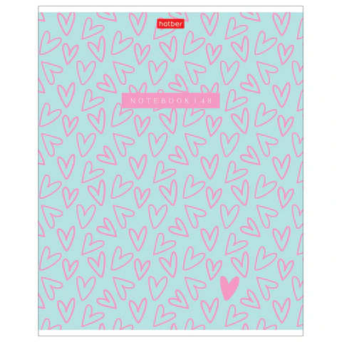 Тетрадь обложка пластик, А5 48 л., скоба, клетка, HATBER, "LOVE IS..." Тетрадь обложка пластик, А5 48 л., скоба, клетка, HATBER, "LOVE IS..."