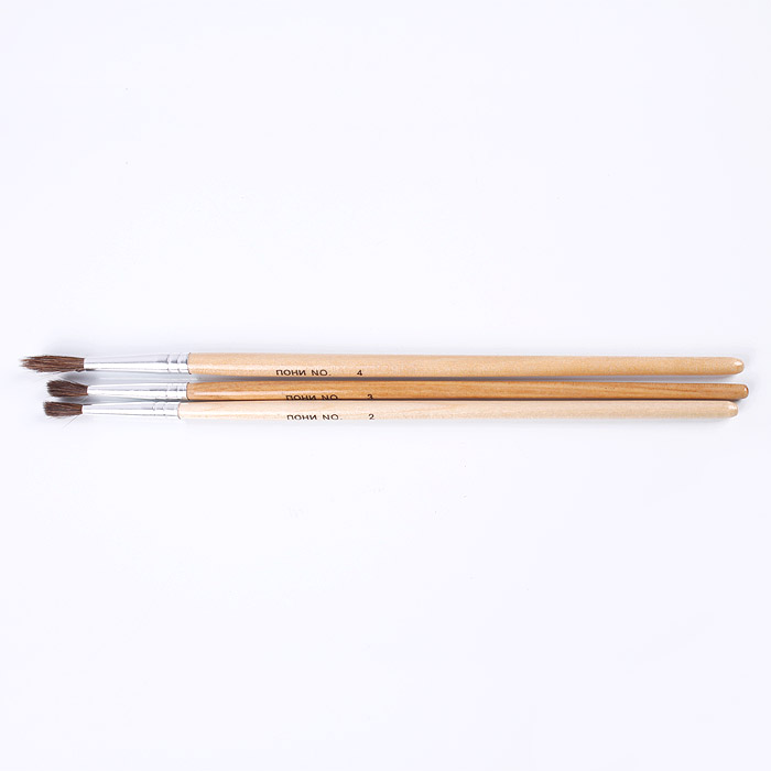 Кисти набор 3шт/уп "Darvish" (пони №2, 3, 4)