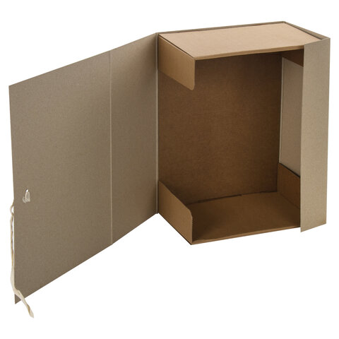 Короб архивный STAFF, А4 (240х330 мм), 150 мм, 2 завязки, переплетный картон, до Короб архивный STAFF, А4 (240х330 мм), 150 мм, 2 завязки, переплетный картон, до