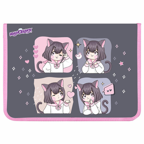 Папка для труда на молнии ЮНЛАНДИЯ А4, 1 отделение, откидная планка, органайзер, Папка для труда на молнии ЮНЛАНДИЯ А4, 1 отделение, откидная планка, органайзер,