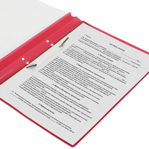 Скоросшиватель пластиковый с перфорацией STAFF, А4, 100/120 мкм, красный, 271718 Скоросшиватель пластиковый с перфорацией STAFF, А4, 100/120 мкм, красный, 271718