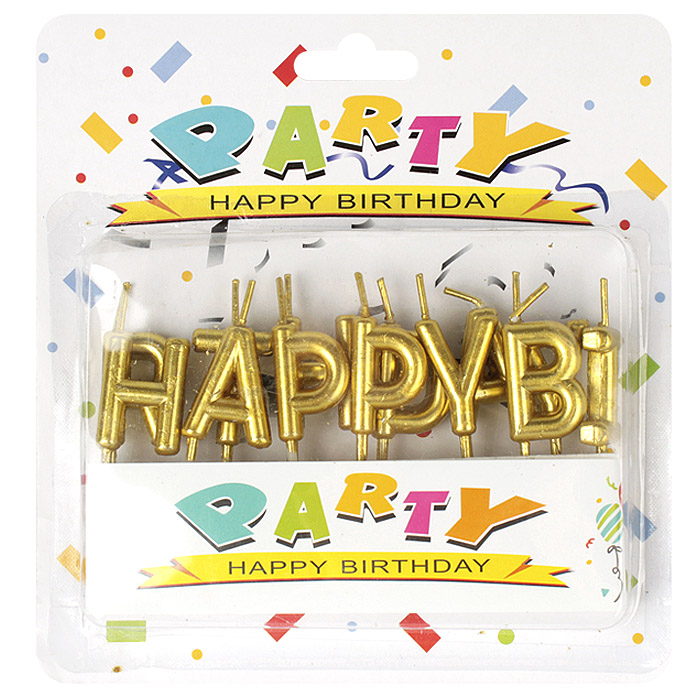Свечи для торта "Happy birthday" ассорти Свечи для торта "Happy birthday" ассорти